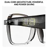 BT6.0 AI Transparent Smart Glasses 156 Languages Intelligent Translator Eyeglasses Type-C Charging HiFi Stereo Headset Glasses for Business Travel Meeting