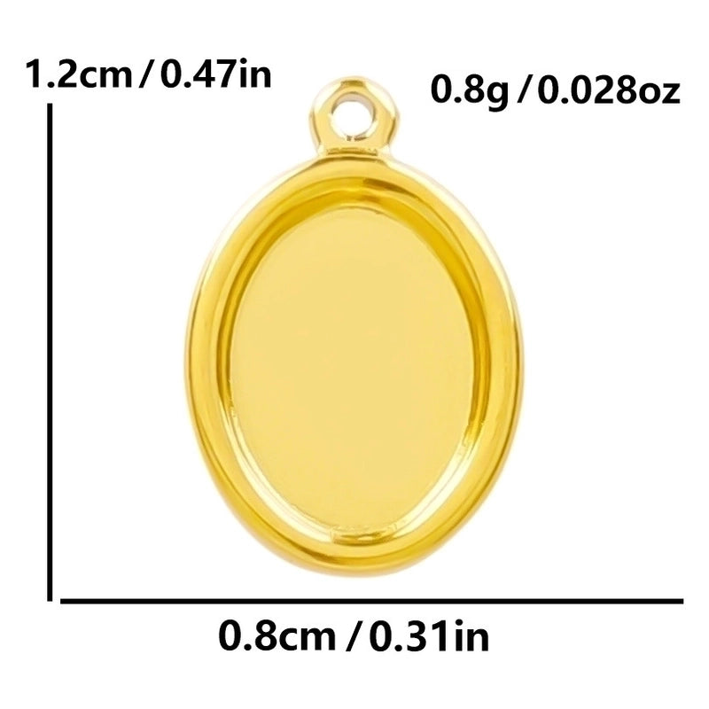 1 Piece 8*12mm 304 Stainless Steel Geometric Jewelry Accessories Pendant