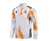 2024/2025 Real Madrid Royal Yellow blue and grey print Half-Pull Training Suit Football Shirt 1:1 Thai Quality Set