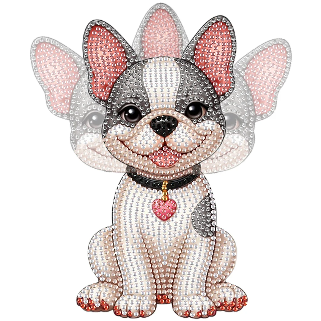 2D Flat DIY Dog Acrylic Shaking Head Diamond Painting Tabletop Ornaments Kit