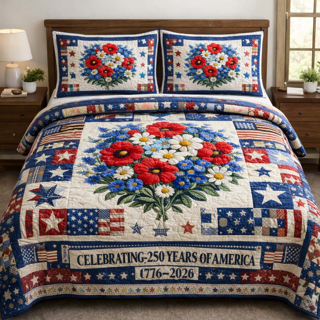 Patriot Legacy 3-Piece Quilted Bedding Set GFTOQA2121