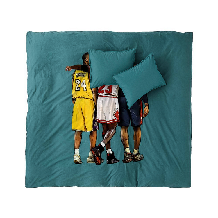 Kobe Michael Lebron James, Basketball Duvet Cover Set