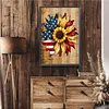 Diamond Painting -DIY Round Drill National Flag Sunflower(40x60cm)