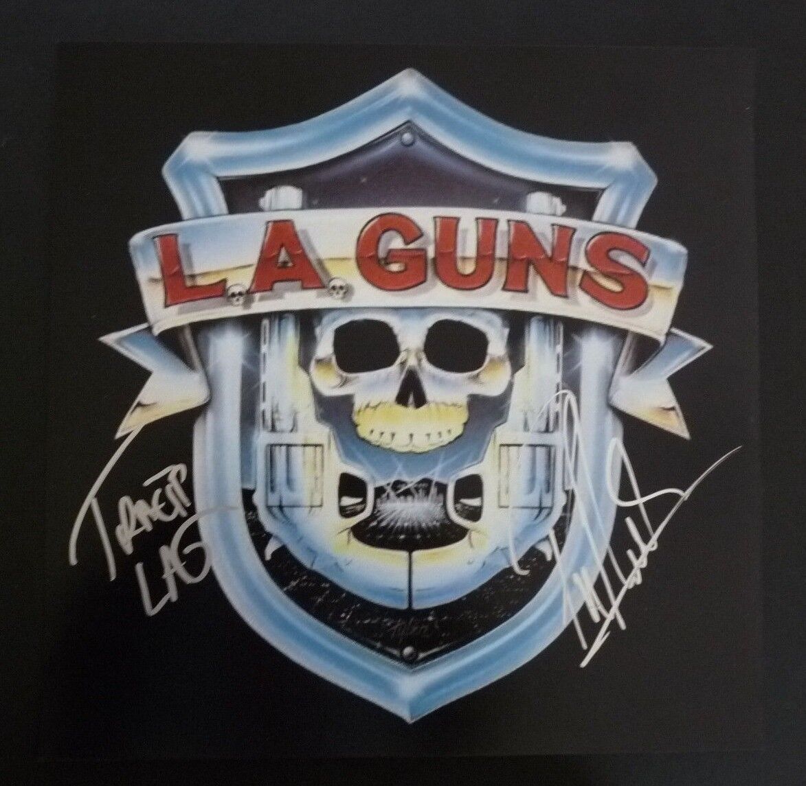 Phil & Tracii L.A. Guns Signed Autographed 12X12 Debut LP Photo Poster painting 1 PSA Guaranteed