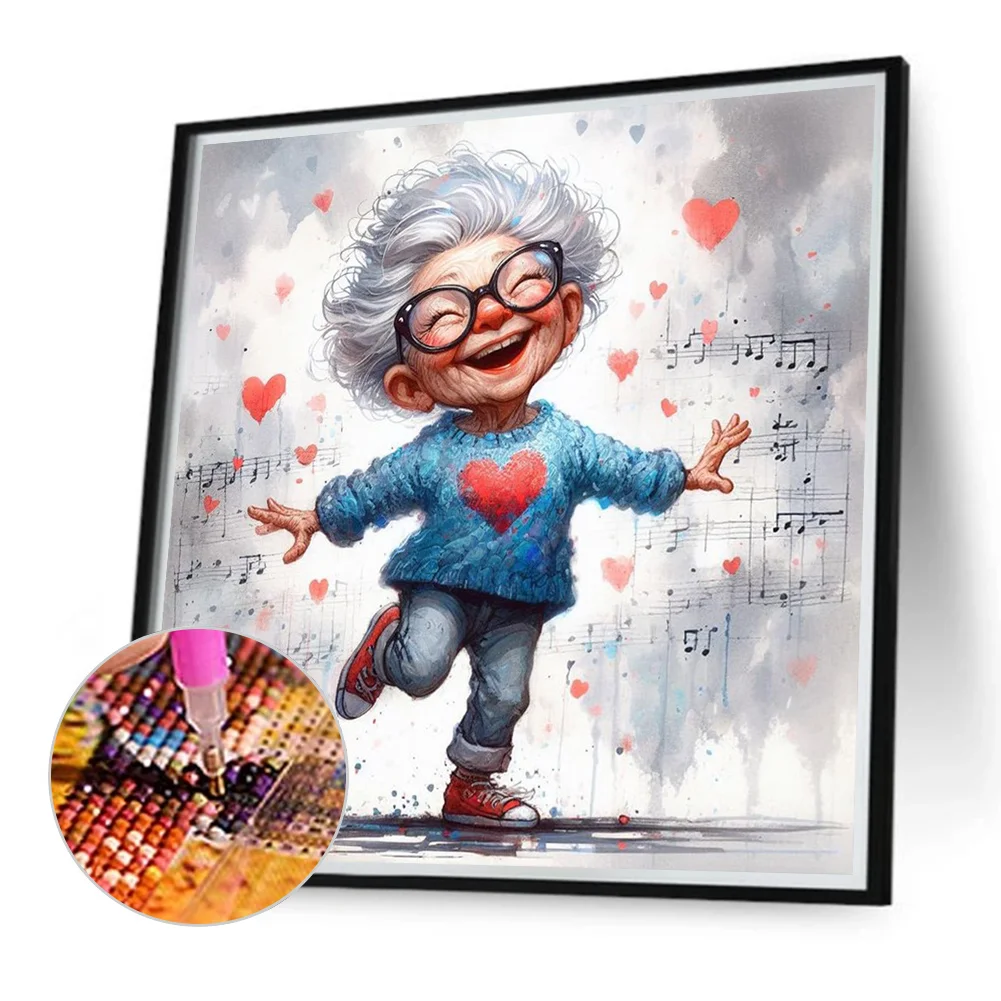 Diamond Painting - Full Round Drill - Old Woman(Canvas|40*40cm)
