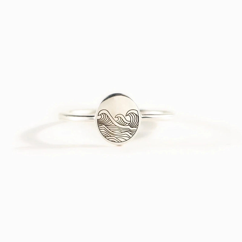 925 Sterling Silver Waves Rings