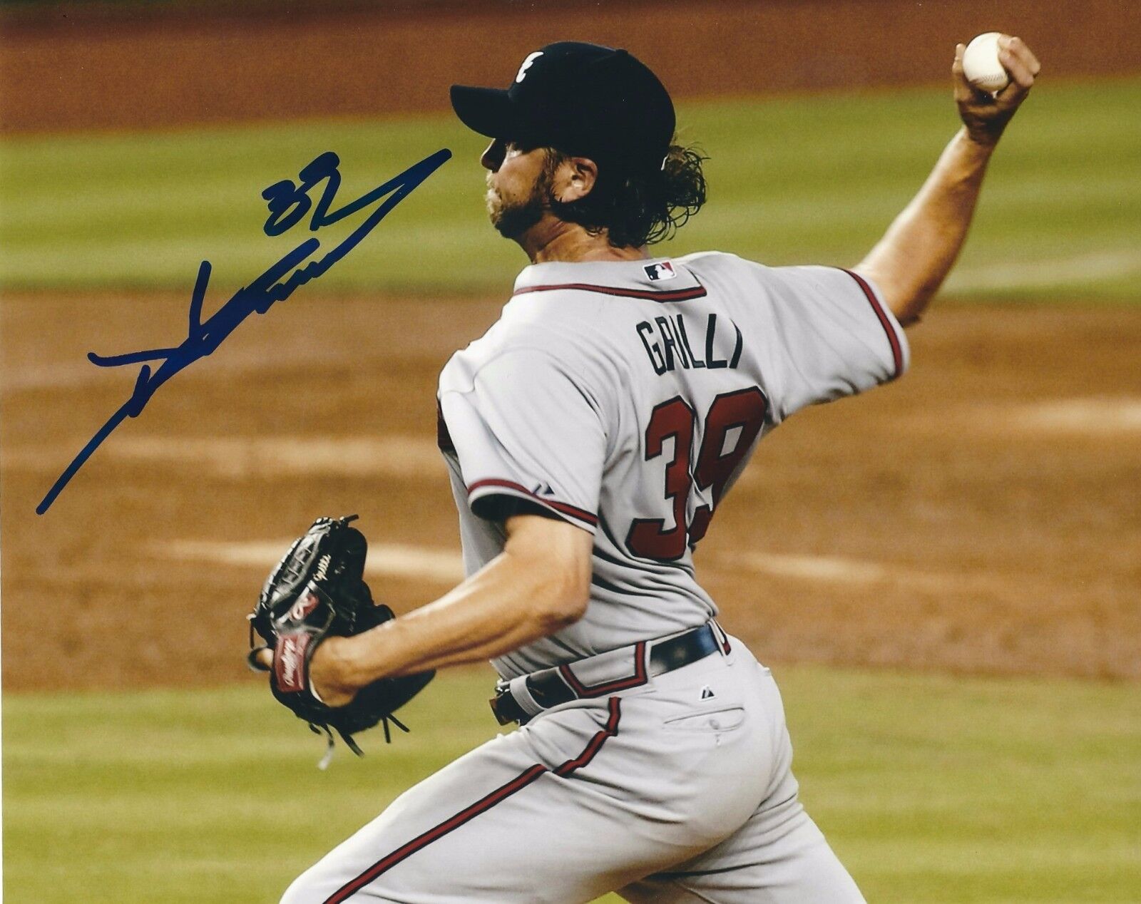 Signed 8x10 JASON GRILLI Atlanta Braves Autographed Photo Poster painting- COA