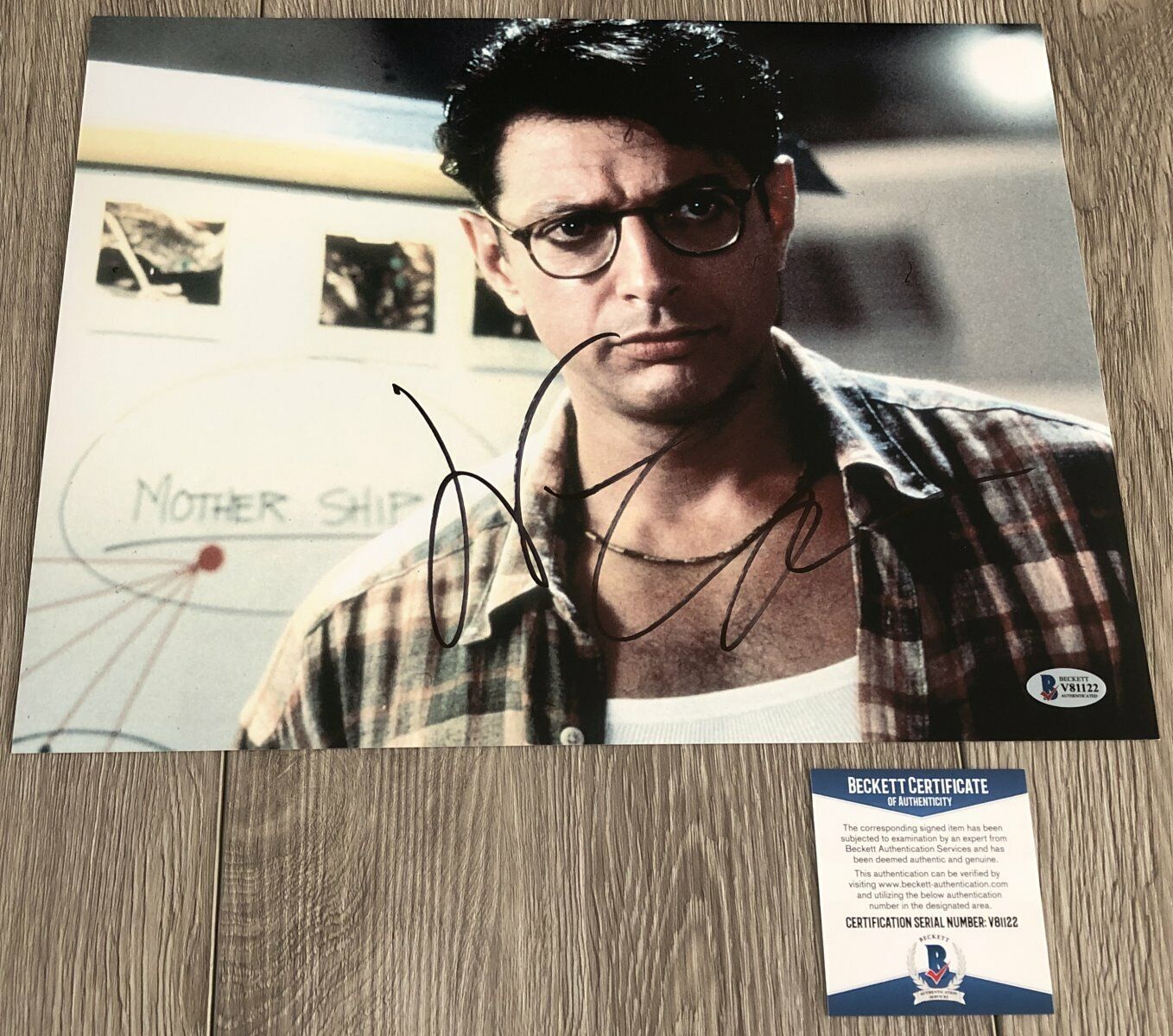 JEFF GOLDBLUM SIGNED JURASSIC PARK 11x14 Photo Poster painting B w/EXACT PROOF & BECKETT BAS COA