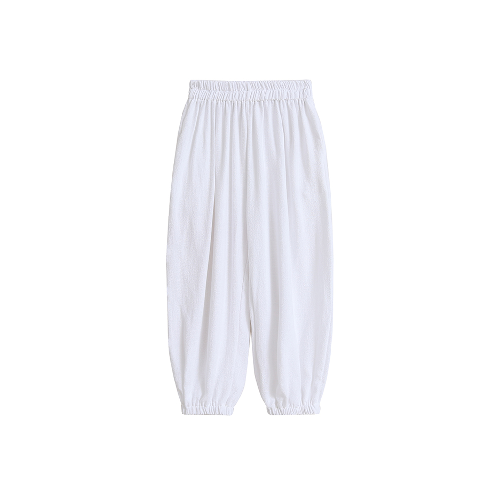 Toddler ＆ Kids Linen-Cotton Loose Harem Pants for Summer REAL SILK LIFE
