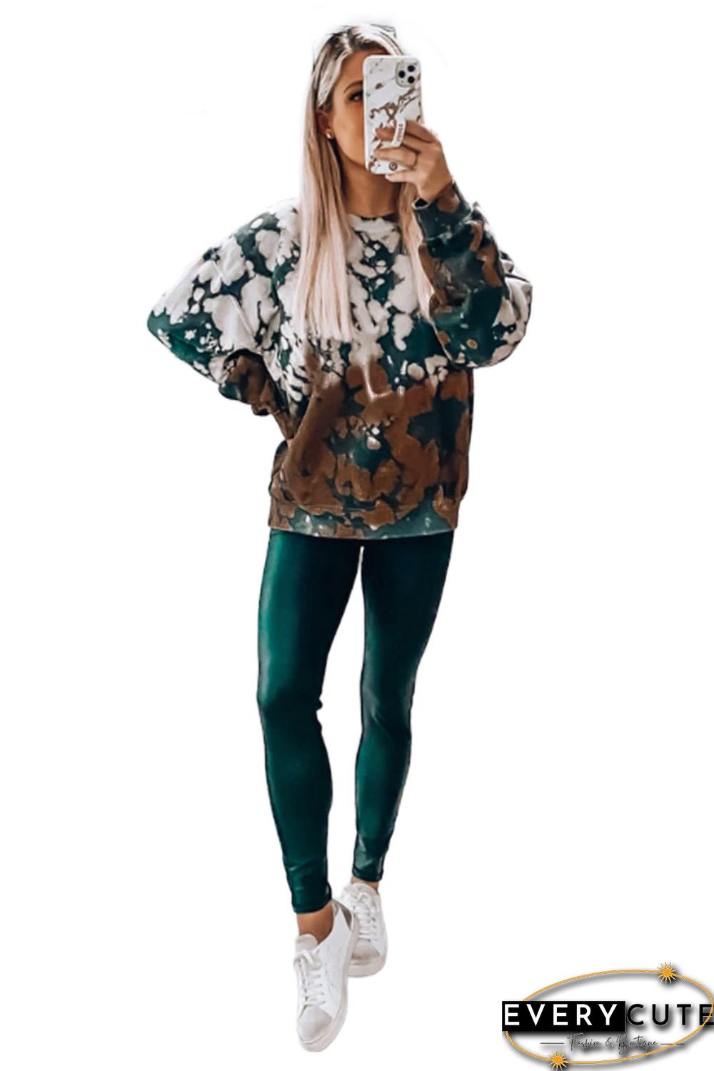 Multi-colour Tie Dye Pullover Sweatshirt