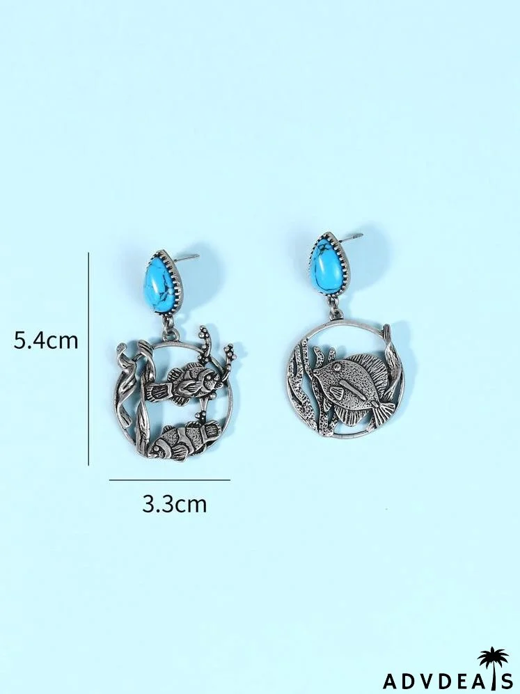 Fish Decor Drop Earrings