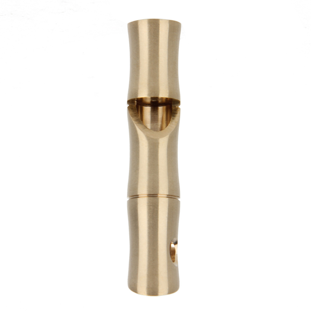 

Brass Bamboo Shape Key Chain Whistle SOS Survival EDC Tool, 501 Original