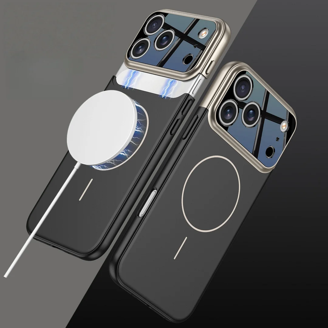 Applicable to cross-border Apple 17promax mobile phone case contrast color master Apple 17pro wireless charging hard case