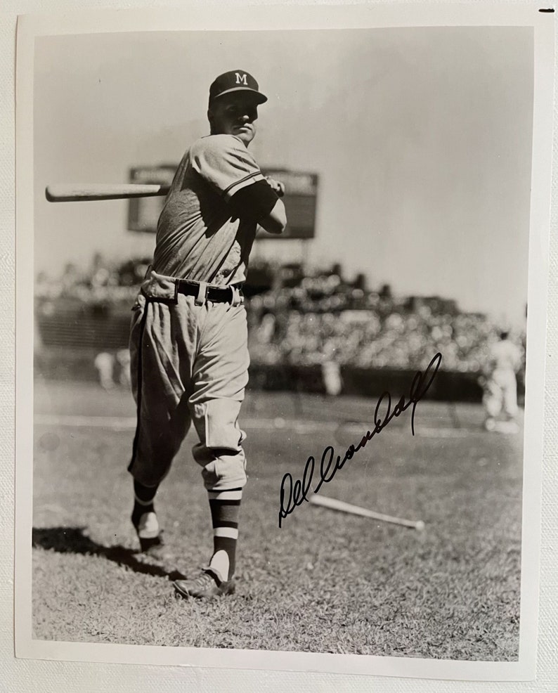 Del Crandall (d. 2021) Signed Autographed Vintage Glossy 8x10 Photo Poster painting Milwaukee Braves - COA Matching Holograms