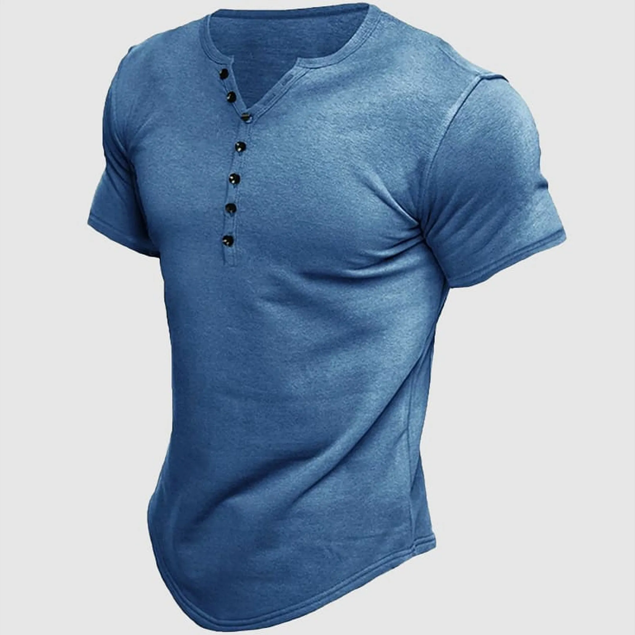 Men's Cotton Short Sleeve Henley &ndash; Soft Casual Layering Top