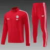 2024/2025 Bayern Munchen Long Zipped Jacket Training Suit Red Football Shirt 1:1 Thai Quality Set