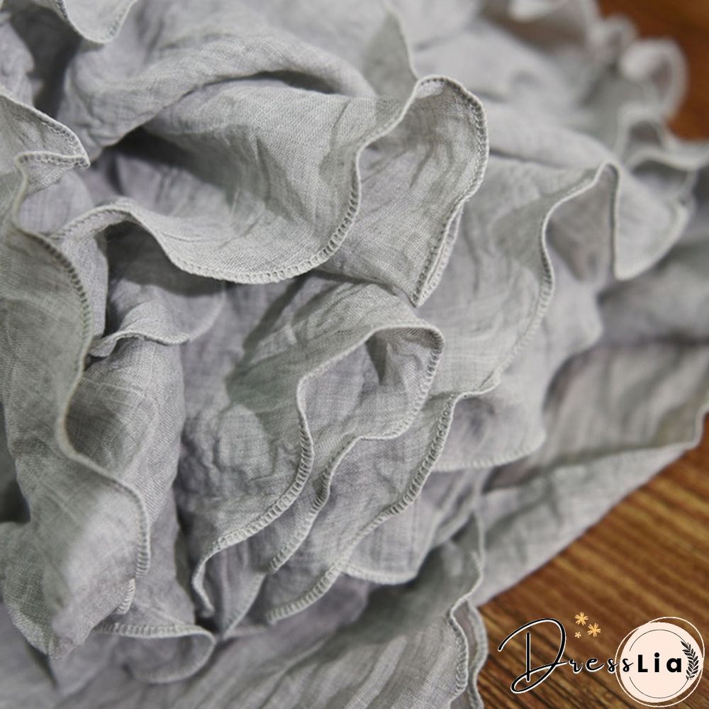 Women Cotton Linen Pleated Maxi Skirt Elastic Waist Vintage Solid Color Boho Beach Spring Summer Pleated Maxi Skirt