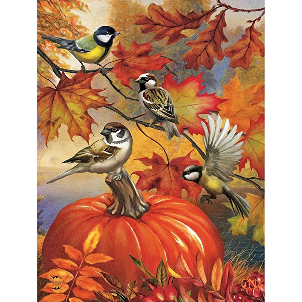 

(Multi-Size) Maple Bird - Round/Square Drill Diamond Painting, Square diamond 30*40cm, 501 Original