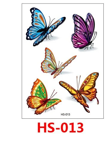 Tattoo Stickers Butterfly Animal Temporary Fake Tattoos Paste on Face Arm Leg for Children Body Art tattoo stickers