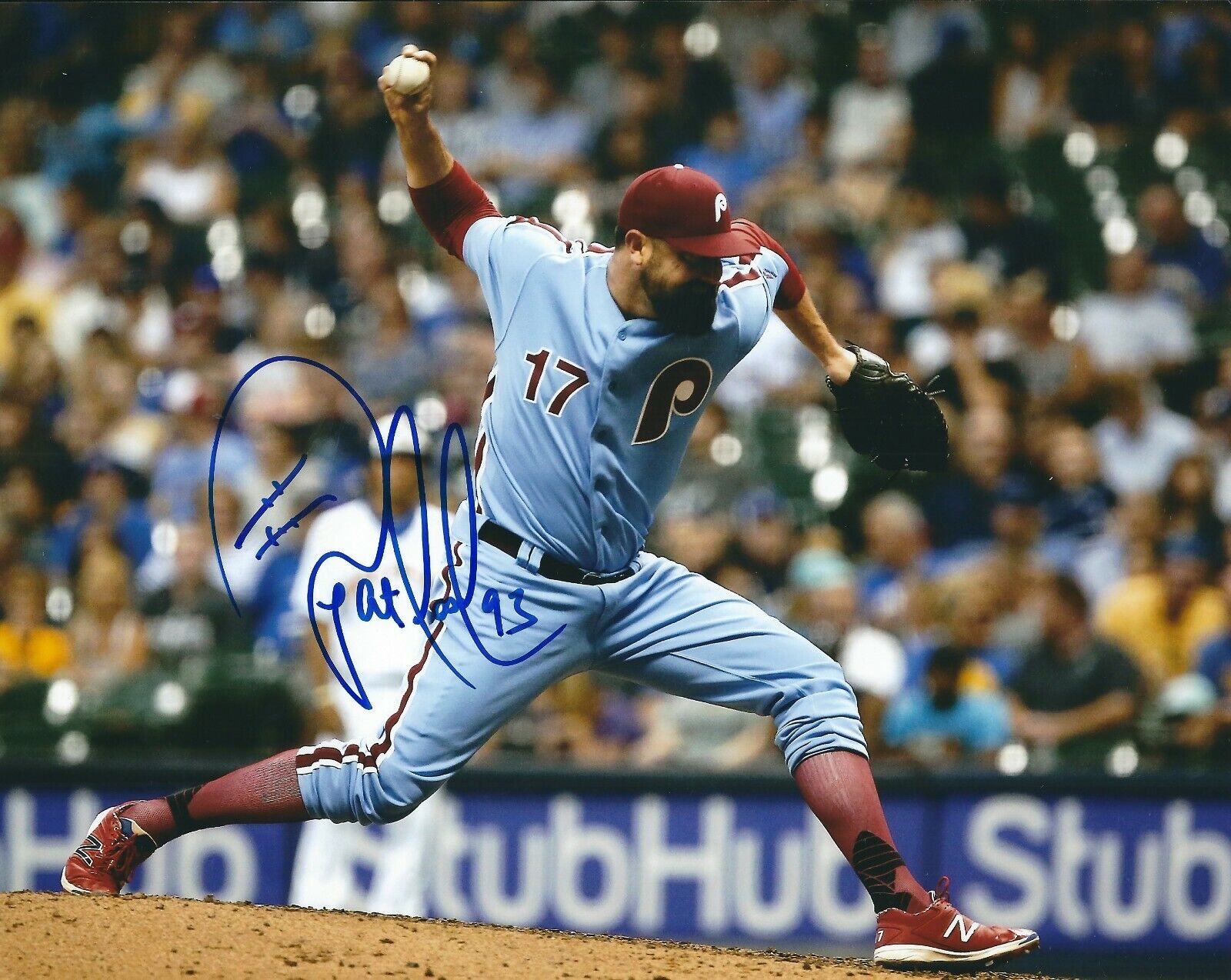 Autographed 8x10 PAT NESHEK Philadelphia Phillies Photo Poster painting - COA