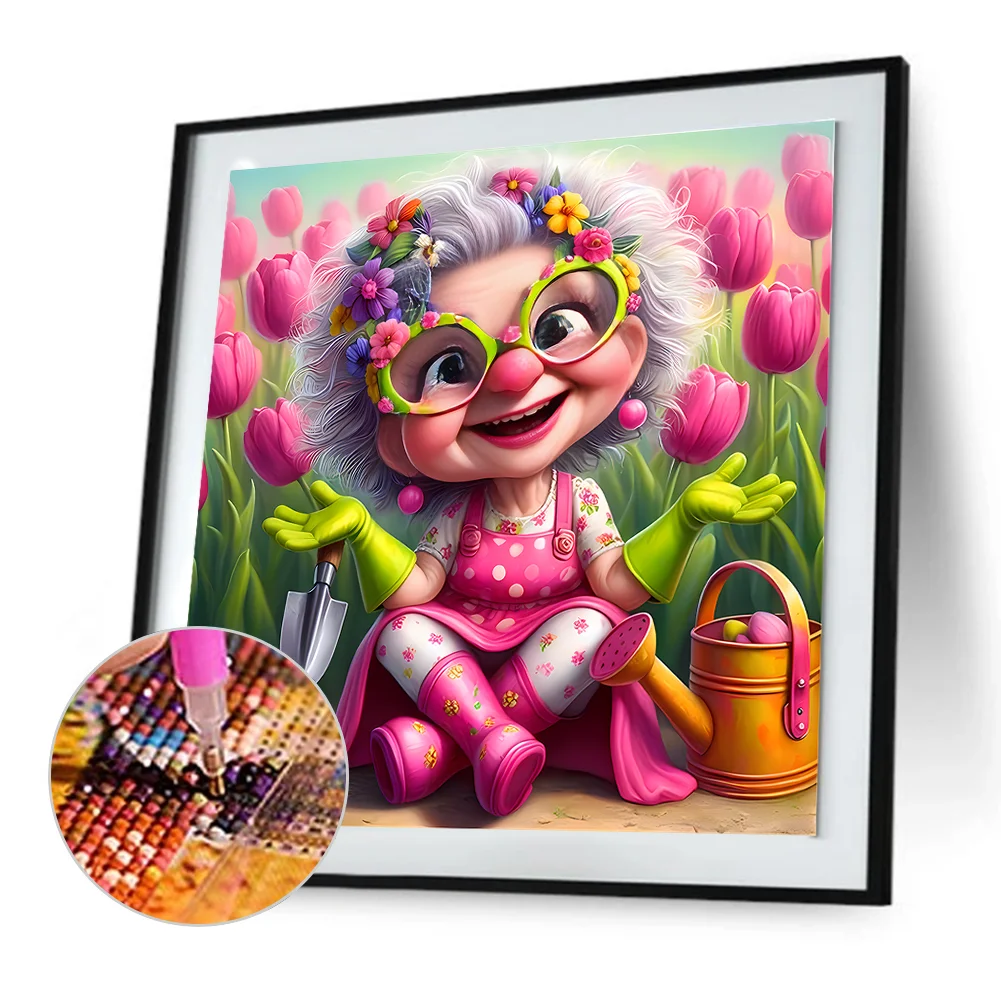Diamond Painting - Full Round Drill - Grandma(Canvas|30*30cm)