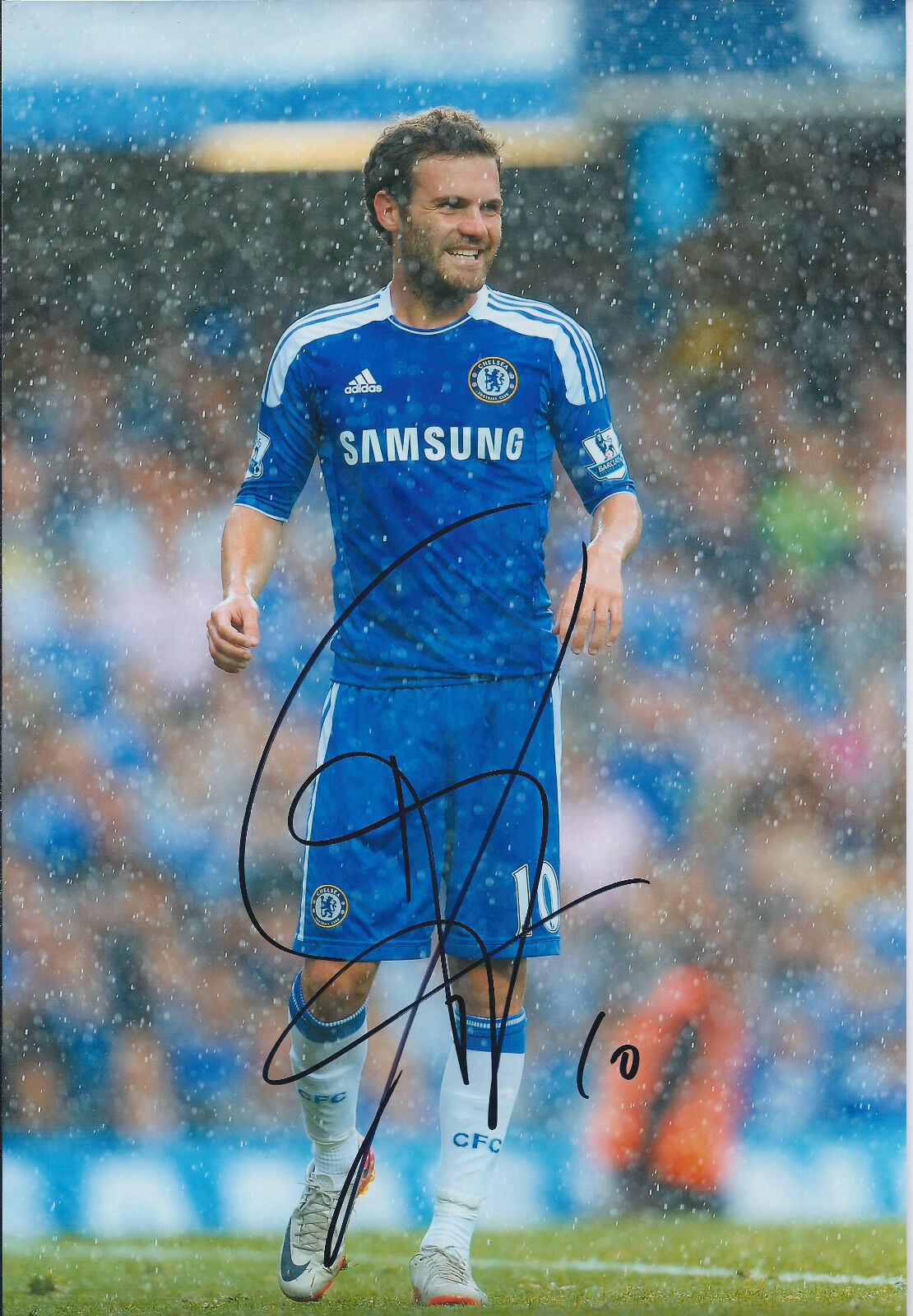 Juan MATA SIGNED CHELSEA FC 12x8 Photo Poster painting AFTAL Genuine AUTHENTIC In Person