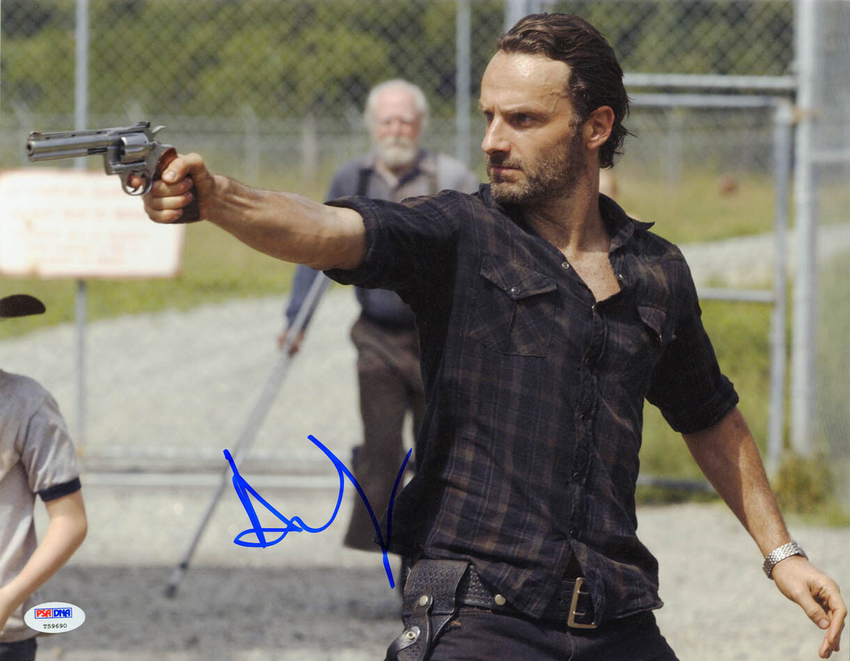 Andrew Lincoln SIGNED 11x14 Photo Poster painting Rick Grimes Walking Dead PSA/DNA AUTOGRAPHED