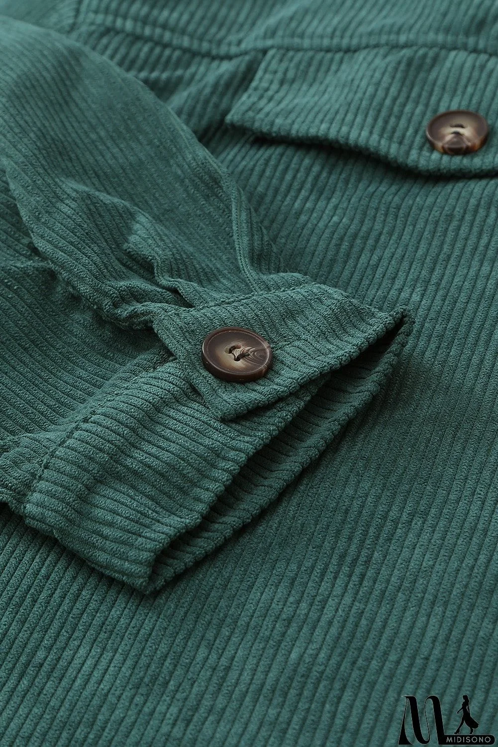 MidiSono - Fall Corduroy Shirt Coat