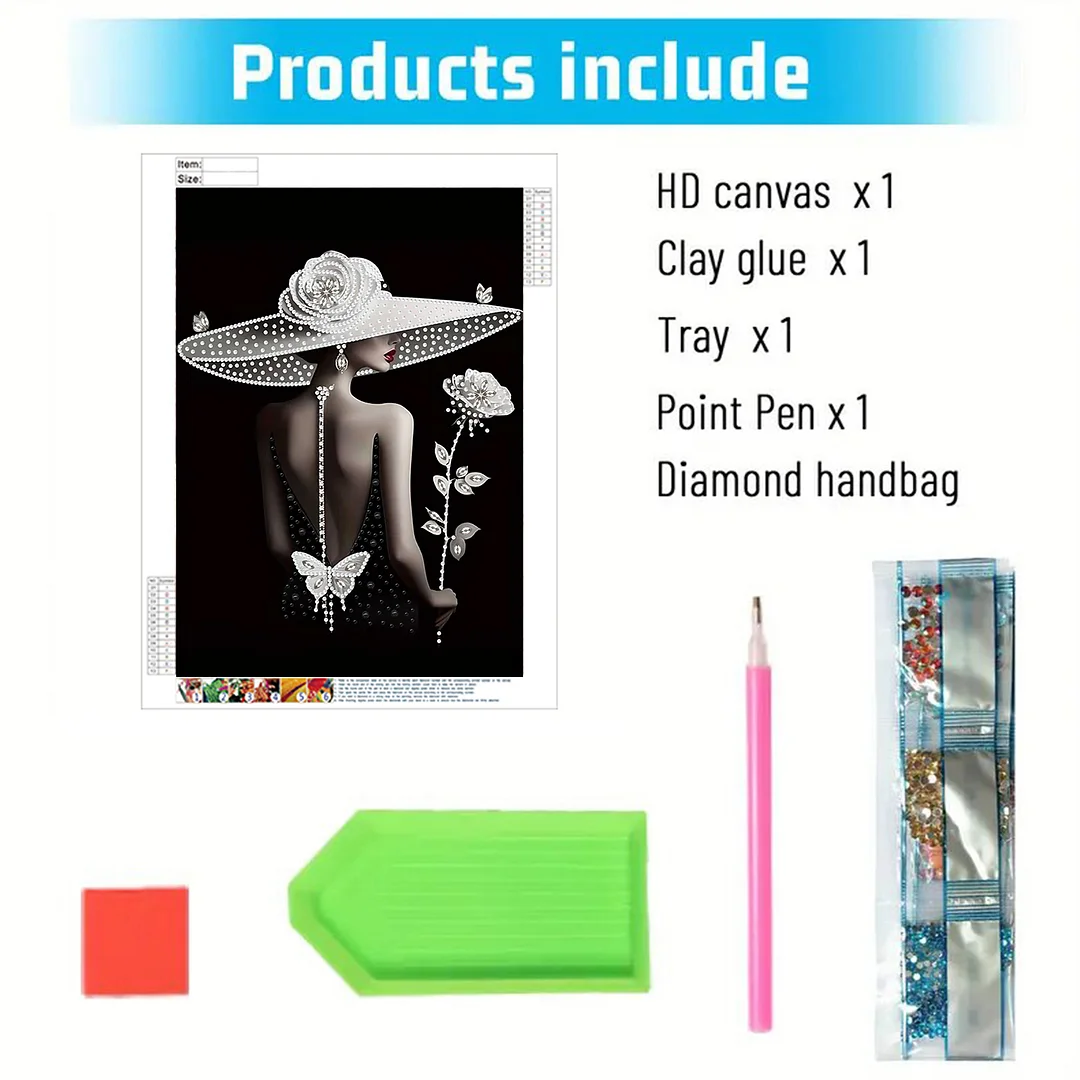 Beauty Special Shaped 5D DIY Partial Drill Diamond Painting Kit Home Art 30x40cm