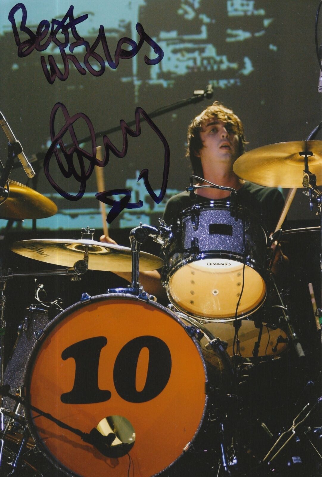 Danny Goffey Hand Signed 12x8 Photo Poster painting Supergrass.