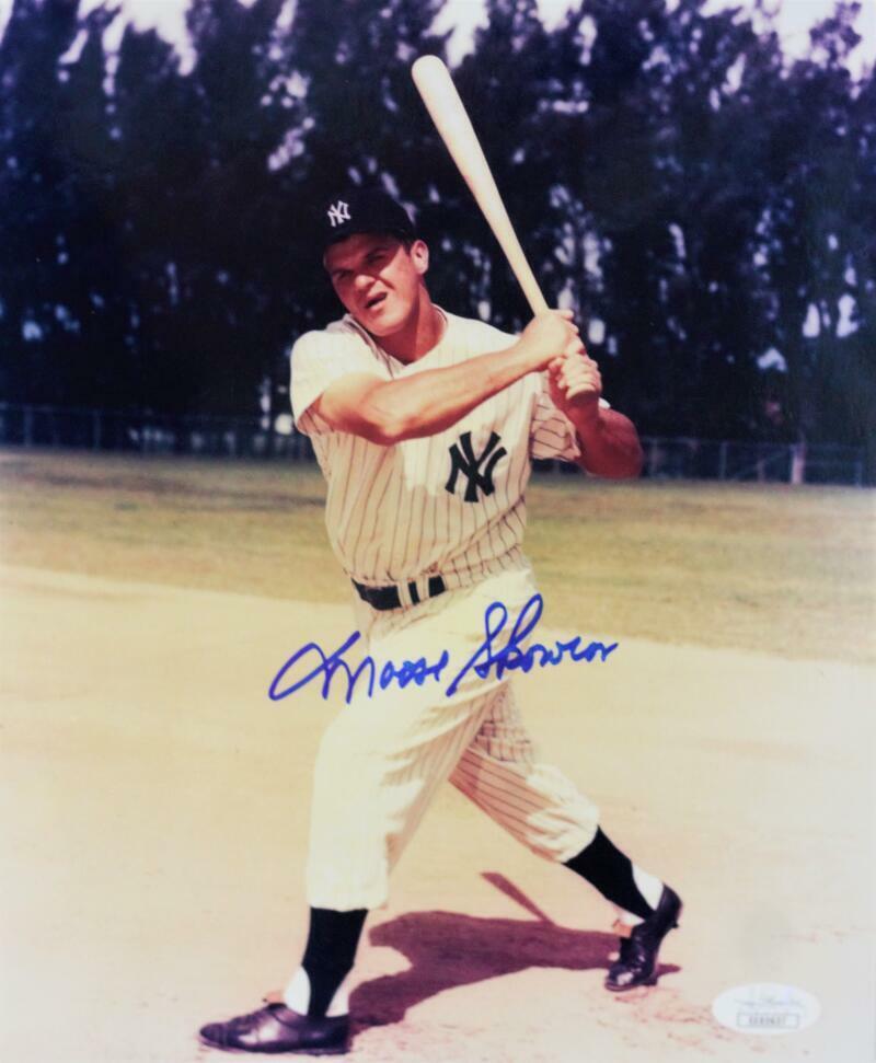 Moose Skowron Autographed 8x10 Batting Pose Photo Poster painting - JSA *Blue