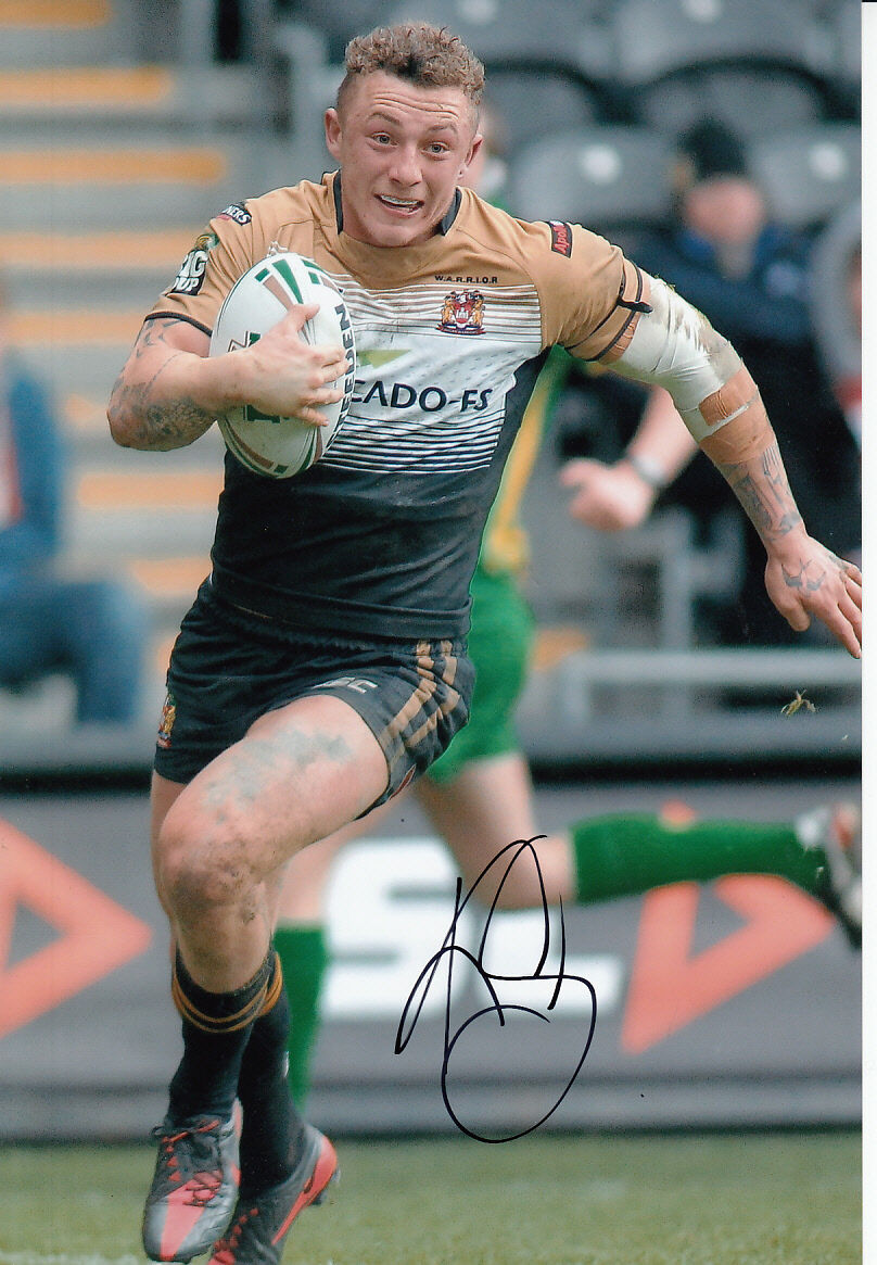 Wigan Warriors Hand Signed Josh Charnley 12x8 Photo Poster painting 11.