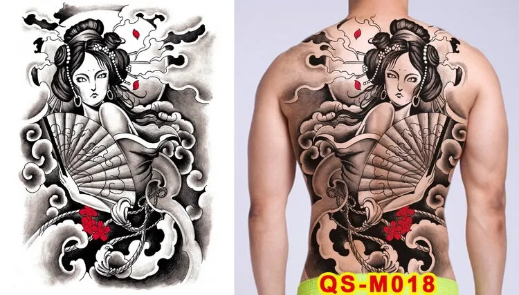 tattoo tribal designs gothic tattoo boys full back large tattoo body stickers temporary tattoos men sexy fake tatoo big water