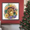 >SALE<5D DIY Partial Special Shaped Drill Diamond Painting Wreath Hedgehog Kit 30x30cm