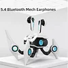 Alien Mecha 5.4 Bluetooth Headset Luminous Low Latency In-ear Wireless Headset Gaming Headset Neck Hanging Fashion