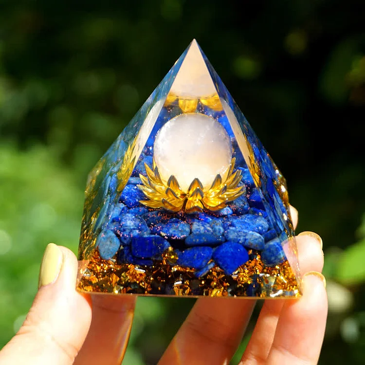 Rose Quartz Sphere Lapis Lazuli Lotus Orgone Pyramid