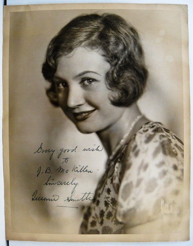 Vintage QUEENIE SMITH Signed Photo Poster painting - Oversized