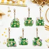 6pcs/set Double Sided Special Shape Diamond Painting Keychain Kit (Flower Frog)