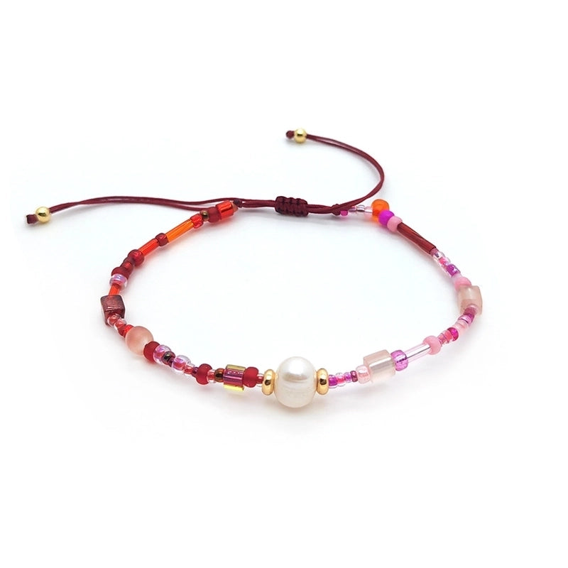 Minimalist Classic Style Round Freshwater Pearl Seed Bead Beaded Plating 18k Gold Plated Women’s Bracelets