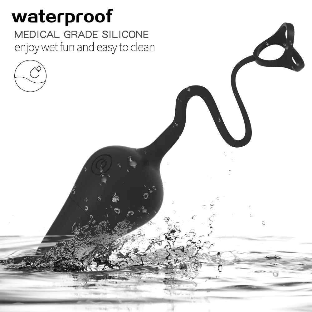 Vibrating Male Prostate Massager Anal Vibrator With Delay Ejaculation Penis Ring