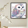 Chouette chauve-partielle spécial diamant peinture-30 * 30cm