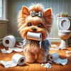 Toilet Puppy-11CT Stamped Cross Stitch 40*40cm/15.75*15.75in tapestrymarket