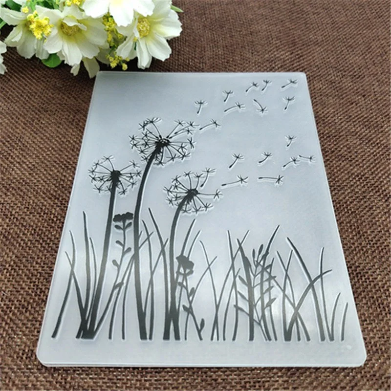 Dandelion print DIY Plastic Embossing Folders for DIY Scrapbooking Paper Craft/Card Making Decoration Supplies
