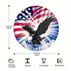 6PCS pygargue &agrave; t&ecirc;te blanche sur drapeau - Plaques rondes en m&eacute;tal(30*30cm)
