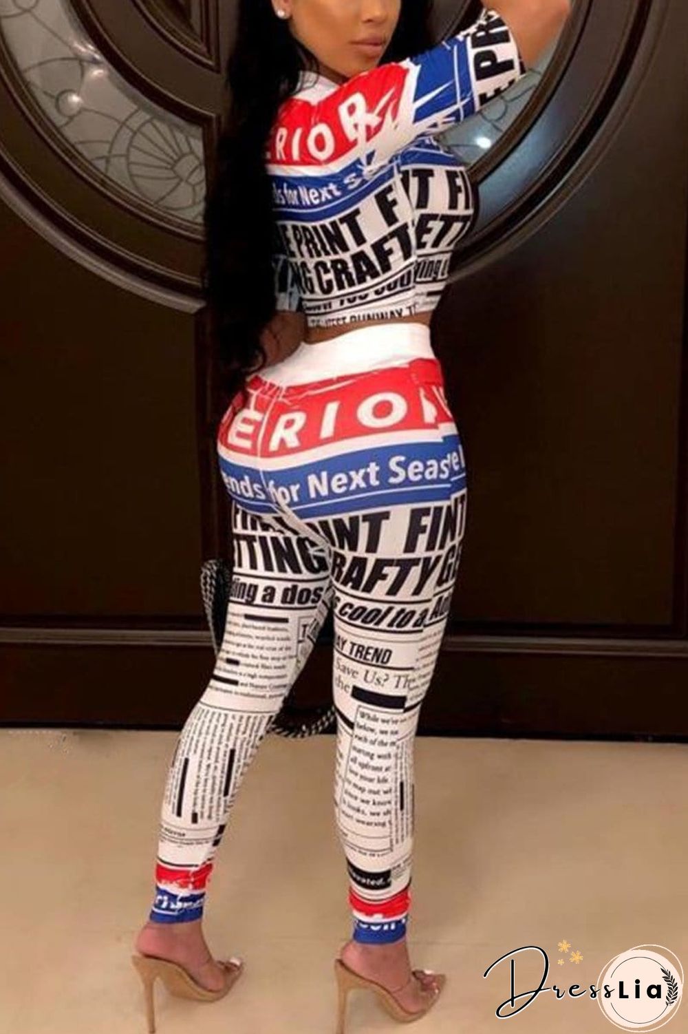 Fashion Printing Half Sleeve Pants Set