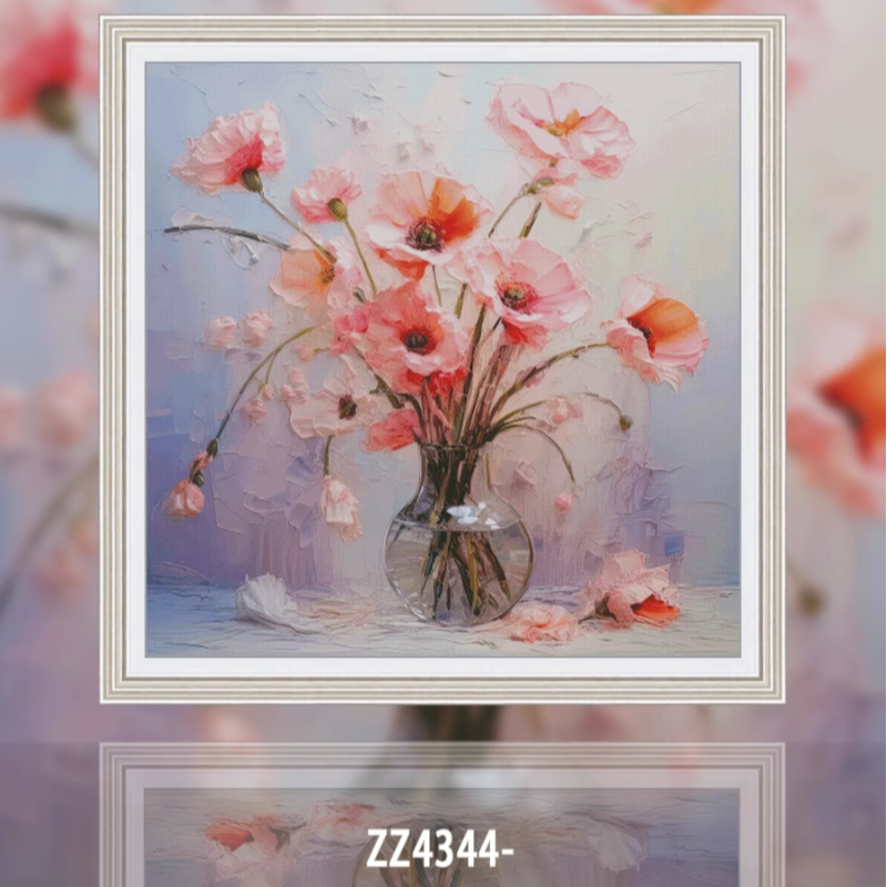 ZZ4435- Oil Painting of Yu Meiren Bouquet Painting Fairy Cross Stitch