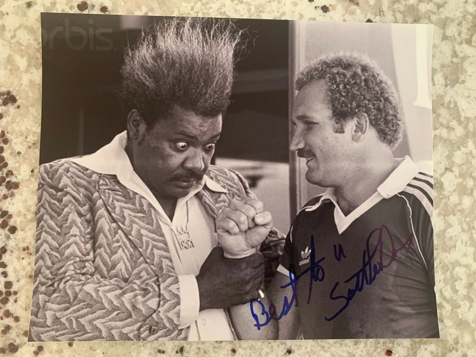 Scott LeDoux Signed 8x10 Photo Poster painting With Don King. Autographed (DEC. 2011)