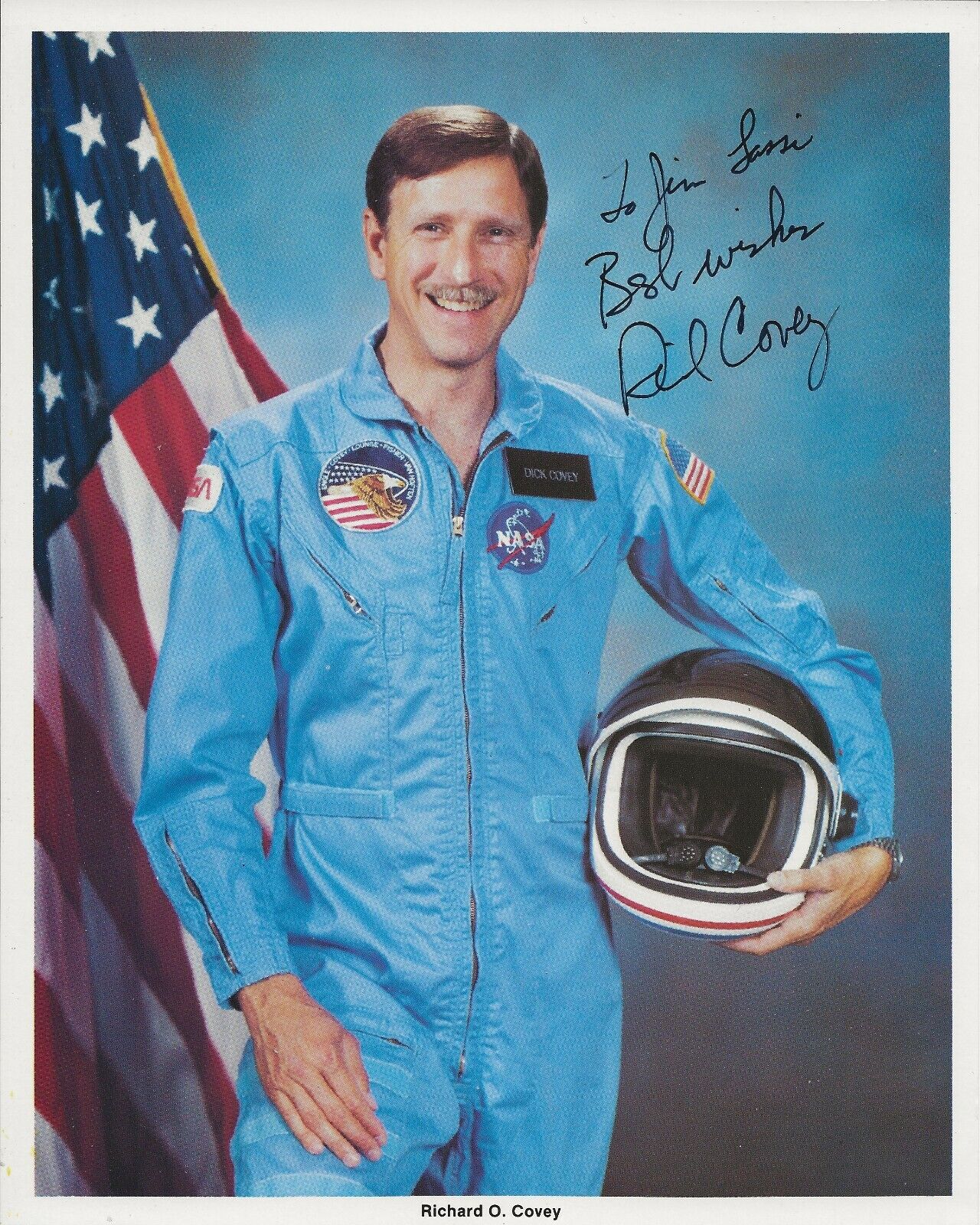 Richard Covey REAL SIGNED Photo Poster painting JSA COA Autographed NASA Astronaut