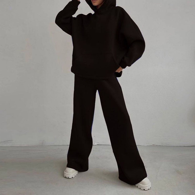 Rotimia Casual  Hooded Straight-leg Pants Two-pieces Tracksuit