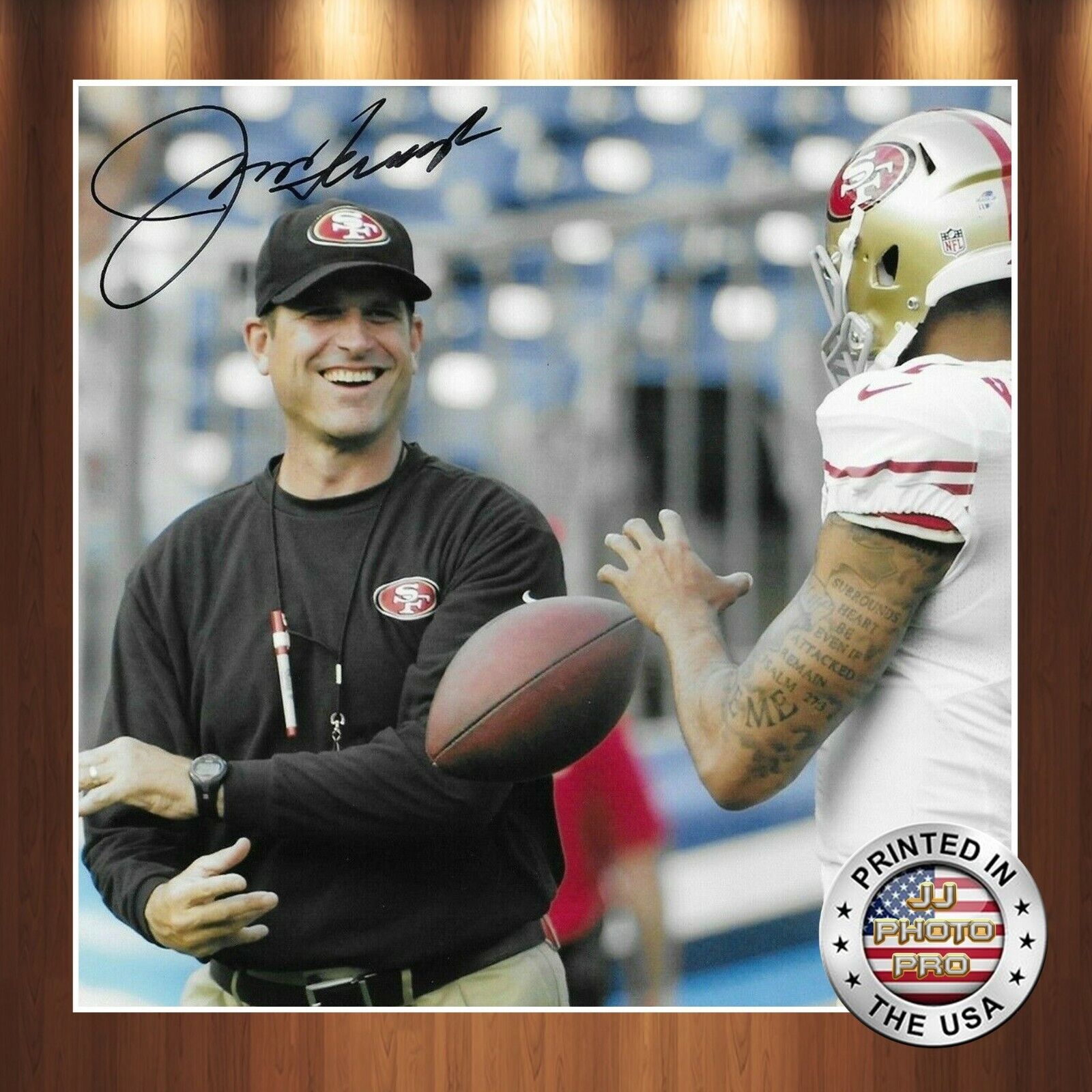 Jim Harbaugh Autographed Signed 8x10 Photo Poster painting (49ers) REPRINT